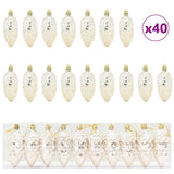 Christmas Pine Cone Ball 40 pcs Champagne - Front View