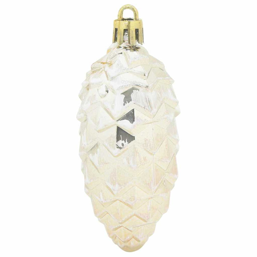 Christmas Pine Cone Ball 40 pcs Champagne 4 x 9 cm Plastic