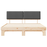 Bed Frame with Upholstered Headboard Dark Grey 180 x 200 cm - Top-Down View
