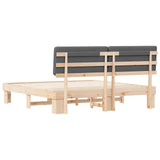 Bed Frame with Upholstered Headboard Dark Grey 180 x 200 cm