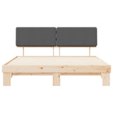 Bed Frame with Upholstered Headboard Dark Grey 180 x 200 cm