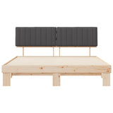 Bed Frame with Upholstered Headboard Dark Grey 180 x 200 cm - Top-Down View