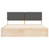 Bed Frame with Upholstered Headboard Dark Grey 180 x 200 cm