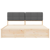 Bed Frame with Upholstered Headboard Dark Grey 180 x 200 cm - Top-Down View