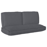 Cushion Set 3 pcs Anthracite Oxford Fabric