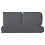 Cushion Set 3 pcs Anthracite Oxford Fabric
