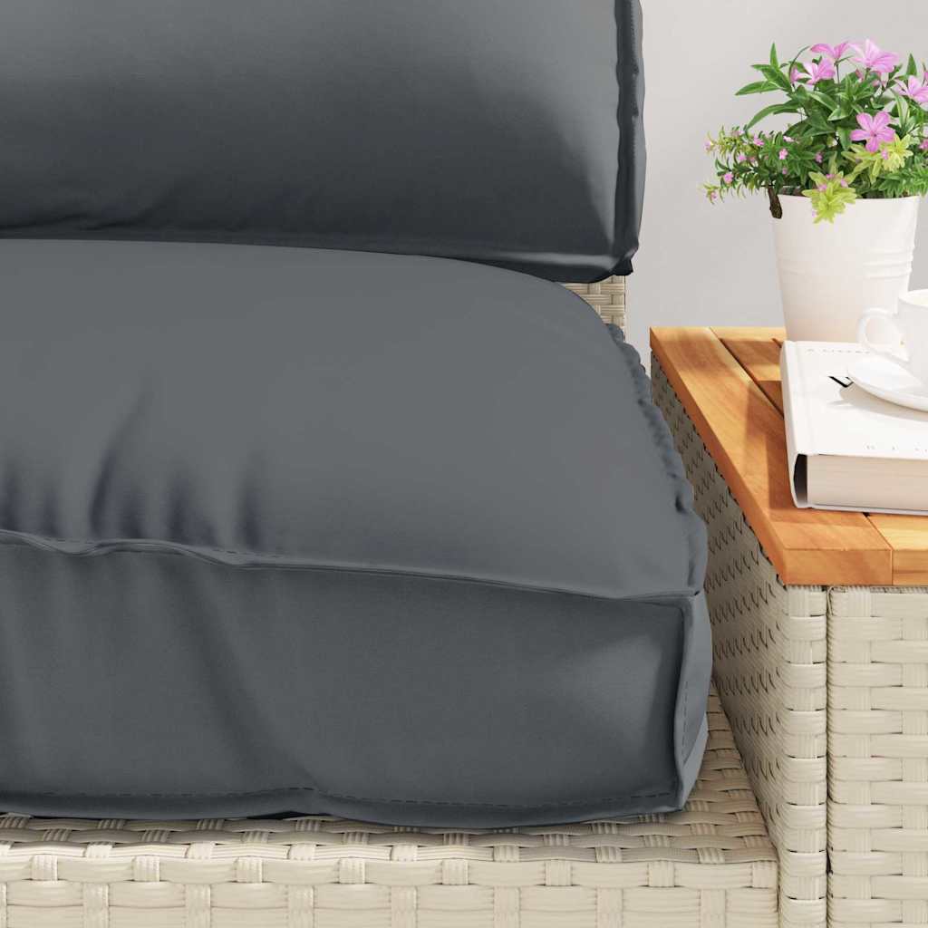 Cushion Set 3 pcs Anthracite Oxford Fabric