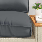 Cushion Set Oxford Fabric Anthracite 120 x 80 x 52 cm