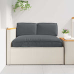 Cushion Set Oxford Fabric Anthracite 120 x 80 x 52 cm