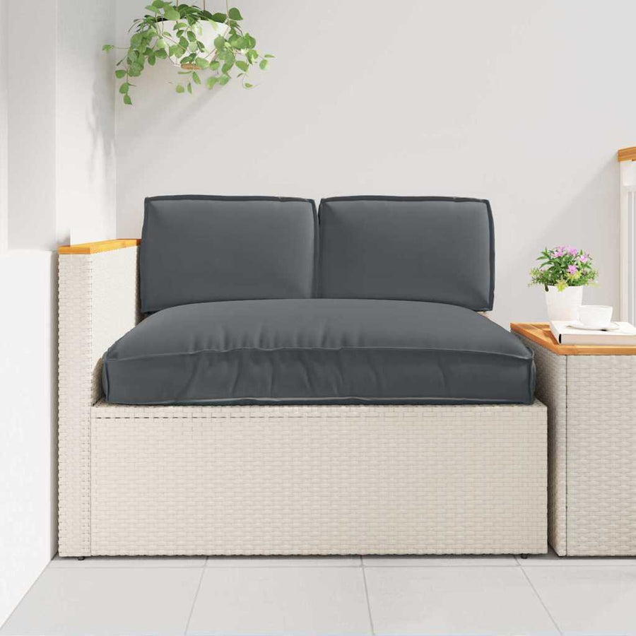 Cushion Set Oxford Fabric Anthracite 120 x 80 x 52 cm