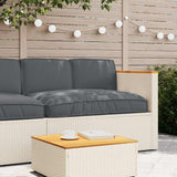 Cushion Set 3 pcs Anthracite Oxford Fabric - Top-Down View
