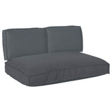 Cushion Set 3 pcs Anthracite Oxford Fabric