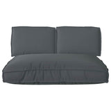 Cushion Set 3 pcs Anthracite Oxford Fabric