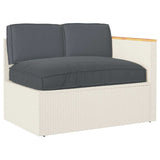 Cushion Set 3 pcs Anthracite Oxford Fabric - Side View