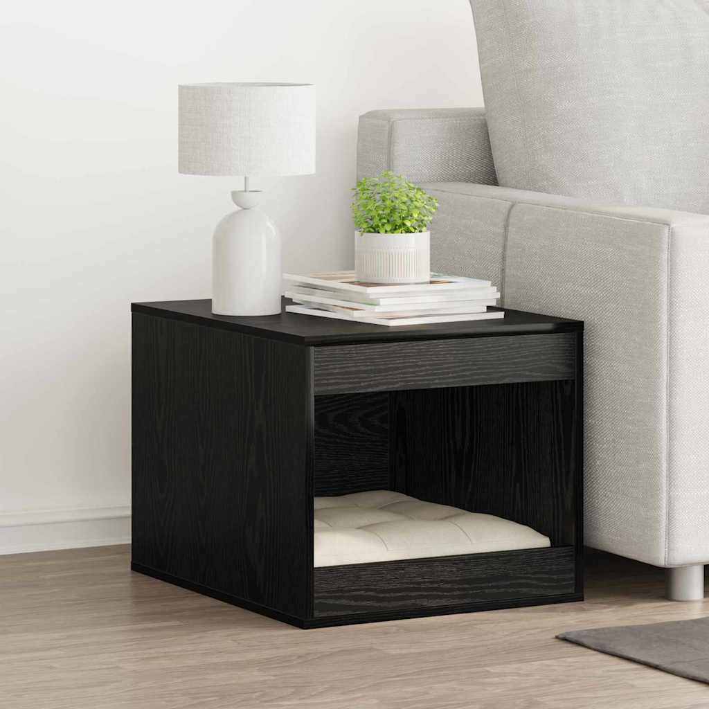 Cat Litter Box Enclosure Black Oak 47 x 59 x 42 cm