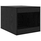 Cat Litter Box Enclosure Black Oak 47 x 59 x 42 cm - Front View