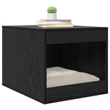 Cat Litter Box Enclosure Black Oak 47 x 59 x 42 cm - Side View