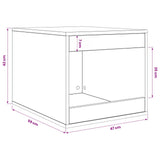 Cat Litter Box Enclosure Black Oak 47 x 59 x 42 cm