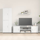 TV Cabinet Set White Engineered wood