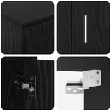 TV Cabinet Set Black Oak Engineered wood - Extra Image