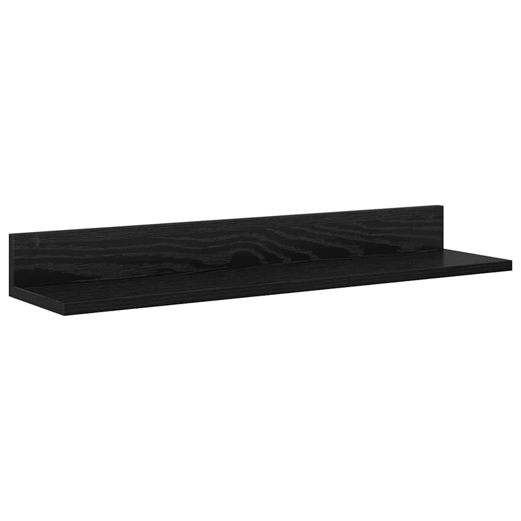4 Piece TV Cabinet Set Wall-mounted Black oak Engineered wood