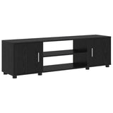 4 Piece TV Cabinet Set Wall-mounted Black oak Engineered wood - Close-Up Angle