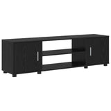 TV Cabinet Set Black Oak Engineered wood - Rear View