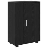 TV Cabinet Set Black Oak Engineered wood