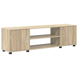 4 Piece TV Cabinet Set Wall-mounted Sonoma oak Engineered wood - Close-Up Angle