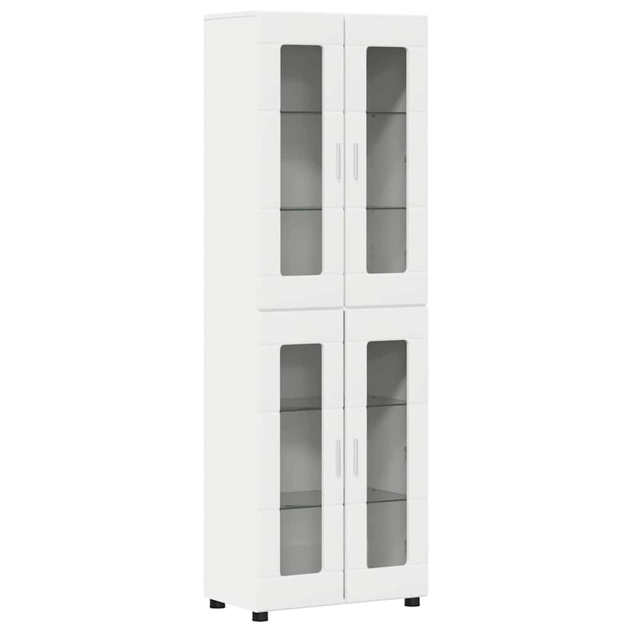Highboard FLORIN 60 x 35 x 182 cm White Engineered Wood