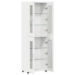 Highboard FLORIN 60 x 35 x 182 cm White Engineered Wood
