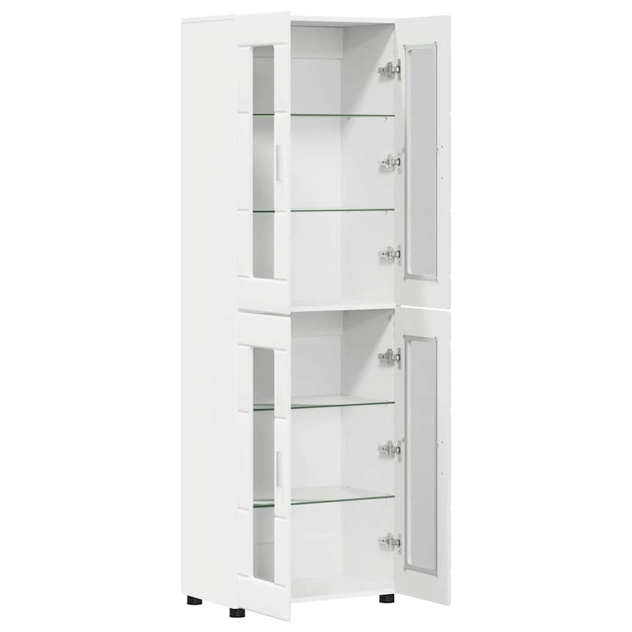 Highboard FLORIN 60 x 35 x 182 cm White Engineered Wood