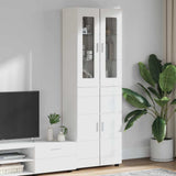 Highboard FLORIN 60 x 35 x 182 cm White Engineered Wood