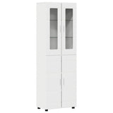 Highboard FLORIN 60 x 35 x 182 cm White Engineered Wood - Front View