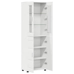 Highboard FLORIN 60 x 35 x 182 cm White Engineered Wood