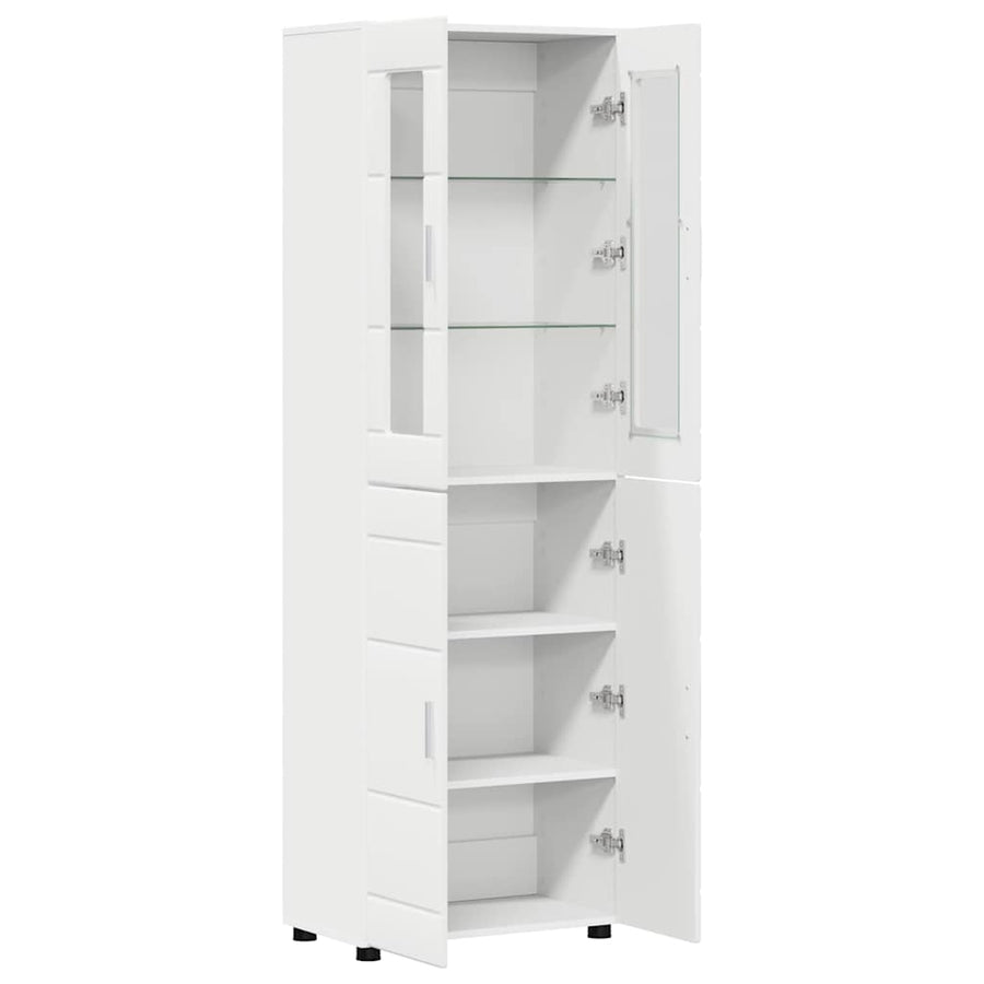 Highboard FLORIN 60 x 35 x 182 cm White Engineered Wood