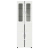 Highboard FLORIN 60 x 35 x 182 cm White Engineered Wood - Rear View