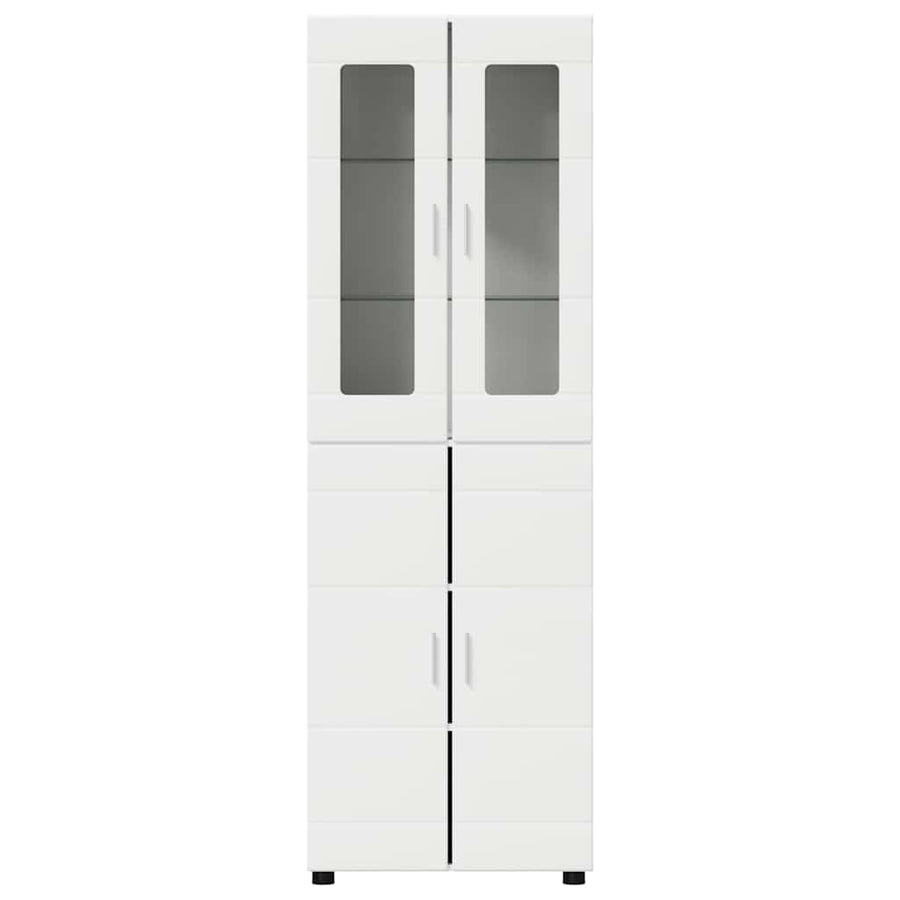 Highboard FLORIN 60 x 35 x 182 cm White Engineered Wood