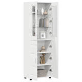 Highboard FLORIN 60 x 35 x 182 cm White Engineered Wood