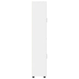 Highboard FLORIN 60 x 35 x 182 cm White Engineered Wood - Close-Up Angle