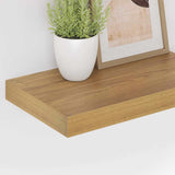 Wall Shelf 2 pcs Brown 40 x 23.5 x 3.8 cm Engineered Wood