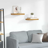 Wall Shelf 2 pcs Brown 40 x 23.5 x 3.8 cm Engineered Wood