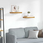 Wall Shelf 2 pcs Brown 40 x 23.5 x 3.8 cm Engineered Wood