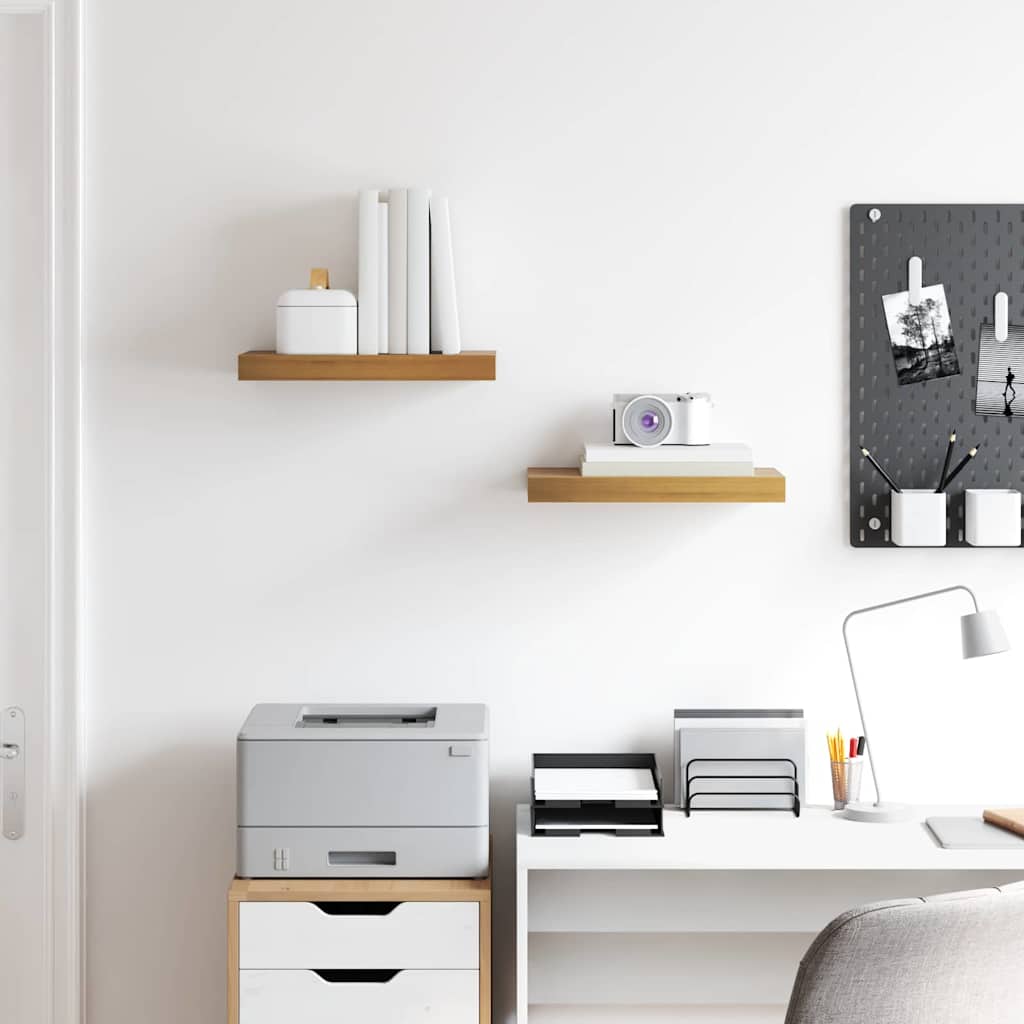Wall Shelf 2 pcs Brown 40 x 23.5 x 3.8 cm Engineered Wood