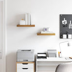Wall Shelf 2 pcs Brown 40 x 23.5 x 3.8 cm Engineered Wood