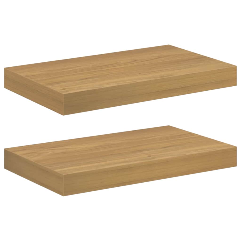 Wall Shelf 2 pcs Brown 40 x 23.5 x 3.8 cm Engineered Wood
