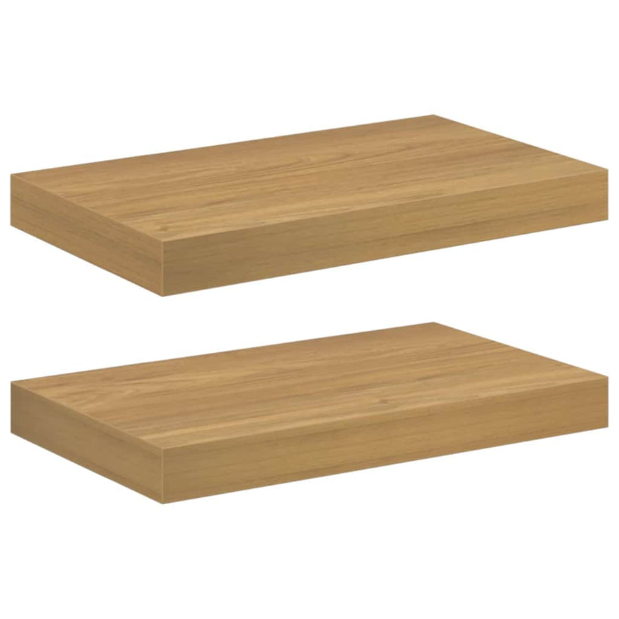 Wall Shelf 2 pcs Brown 40 x 23.5 x 3.8 cm Engineered Wood