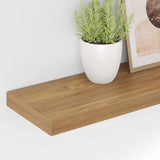 Wall Shelf 2 pcs Brown 50 x 23.5 x 3.8 cm Engineered Wood