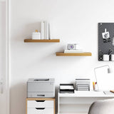 Wall Shelf 2 pcs Brown 50 x 23.5 x 3.8 cm Engineered Wood - Top-Down View