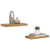 Wall Shelf 2 pcs Brown 50 x 23.5 x 3.8 cm Engineered Wood